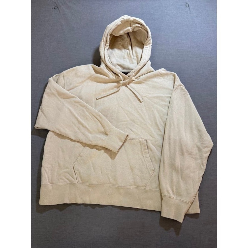 Jordan Oversized Fit Beige Hooded Sweatshirt Casual Comfort‎ Pullover Mens Small